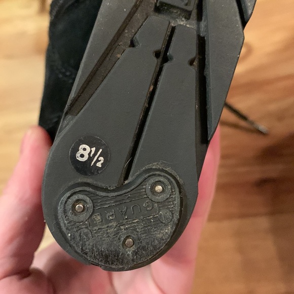 Aquatalia Marvin K 8-1/2 waterproof suede wedge zip & lace up black ankle bootie - Picture 12 of 15